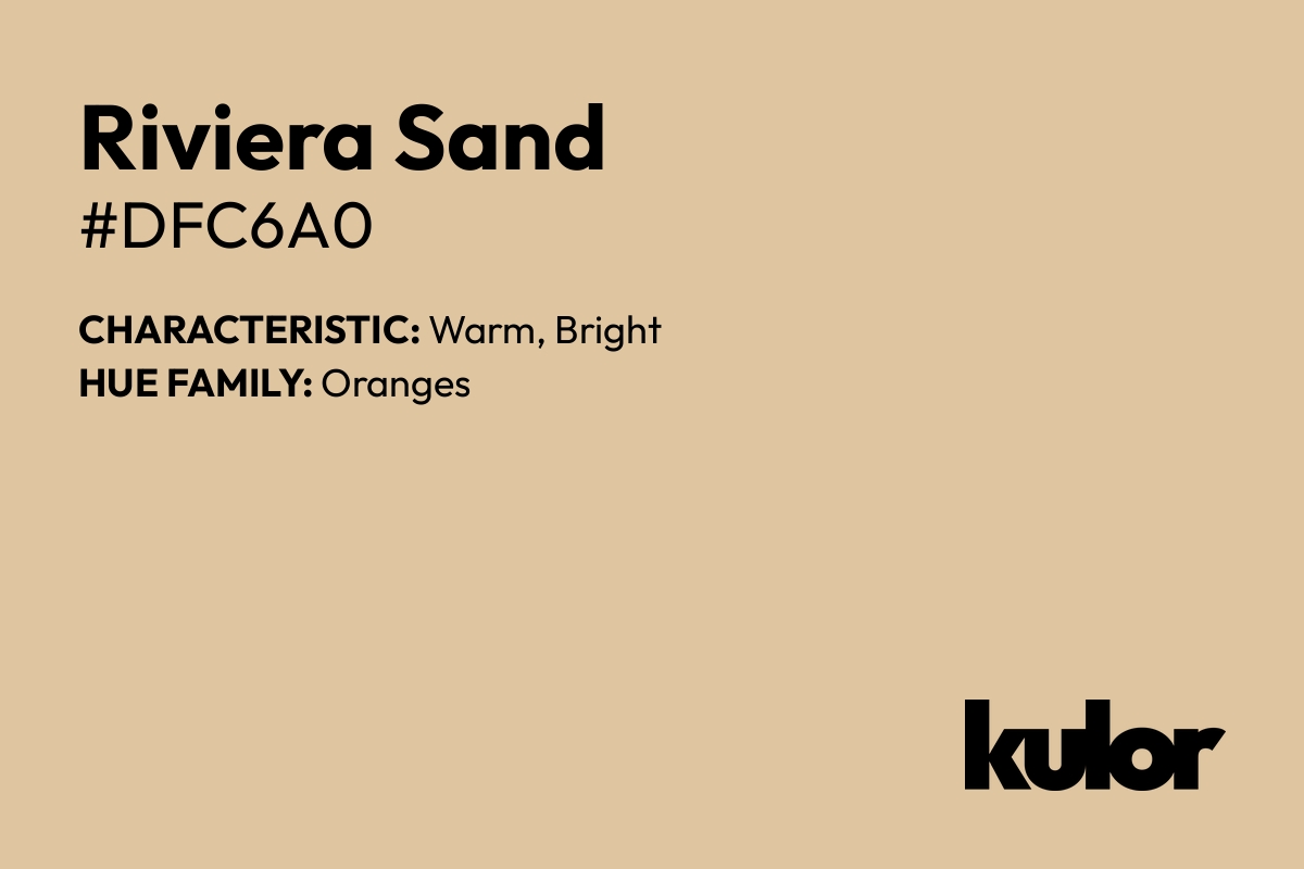 Riviera Sand is a color with a HTML hex code of #dfc6a0.