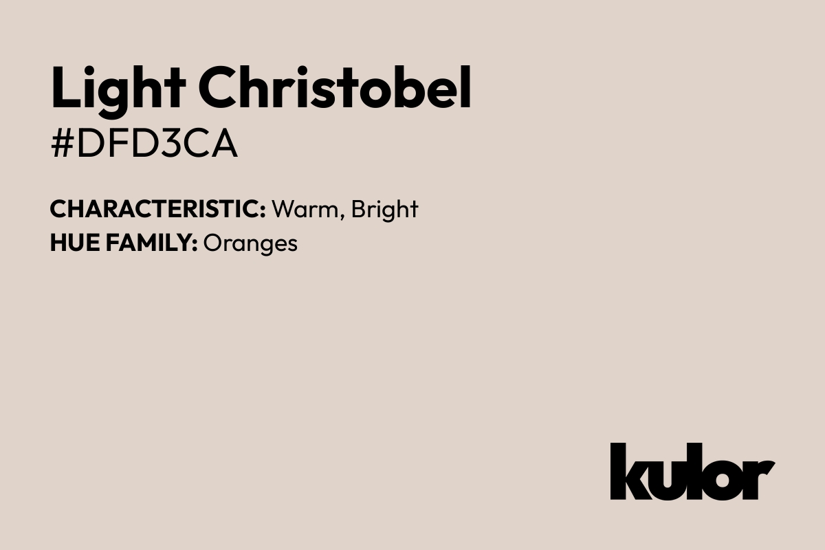 Light Christobel is a color with a HTML hex code of #dfd3ca.