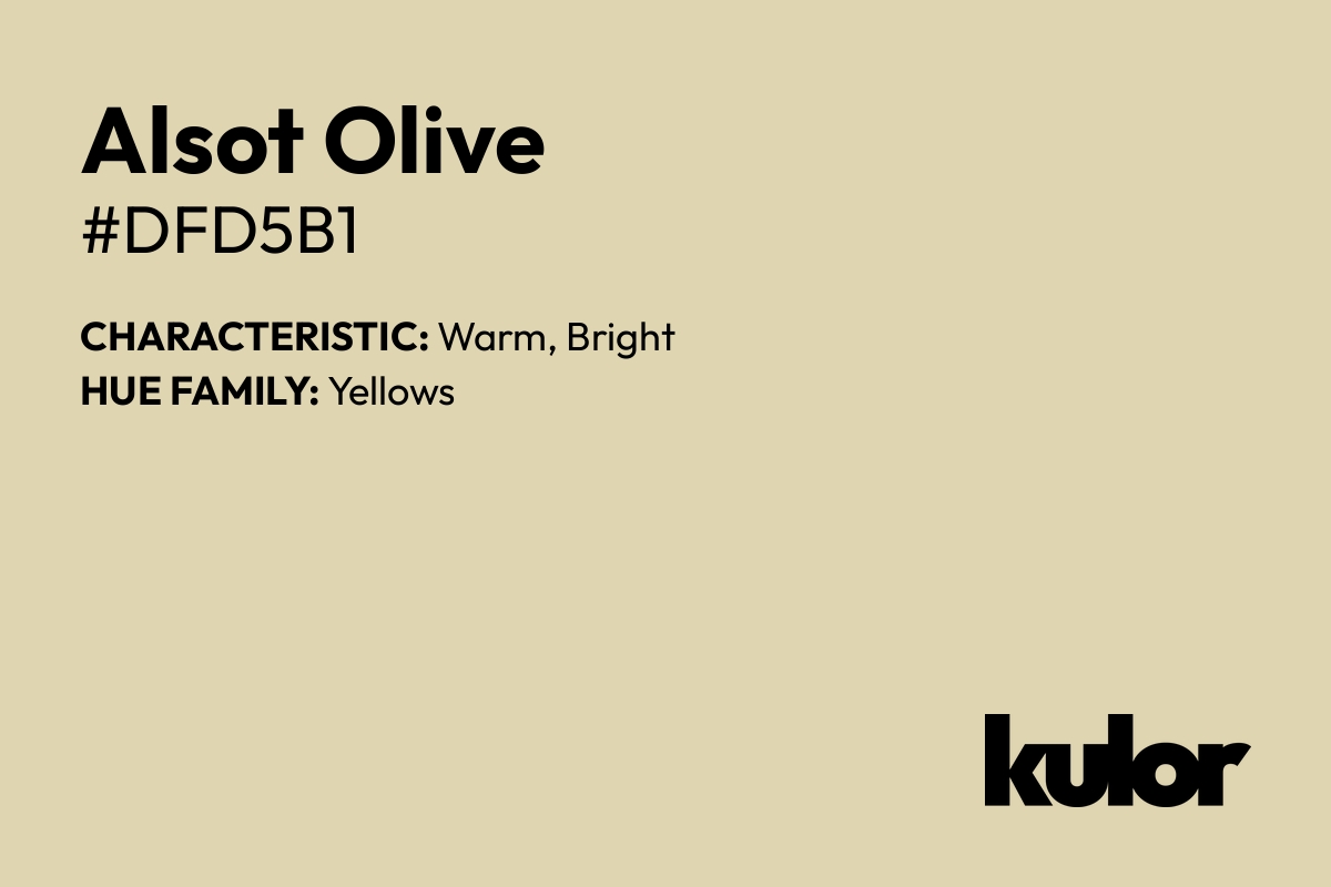 Alsot Olive is a color with a HTML hex code of #dfd5b1.