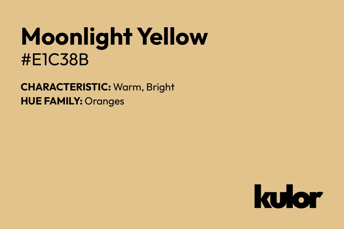 Moonlight Yellow is a color with a HTML hex code of #e1c38b.