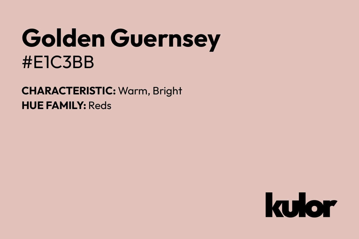 Golden Guernsey is a color with a HTML hex code of #e1c3bb.