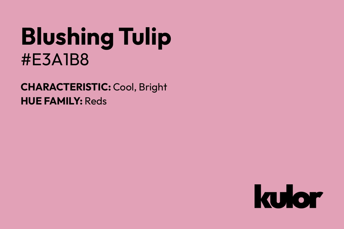 Blushing Tulip is a color with a HTML hex code of #e3a1b8.