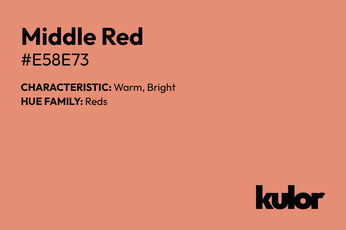 Middle Red is a color with a HTML hex code of #e58e73.