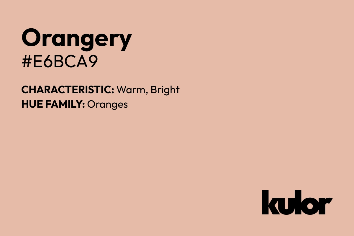 Orangery is a color with a HTML hex code of #e6bca9.