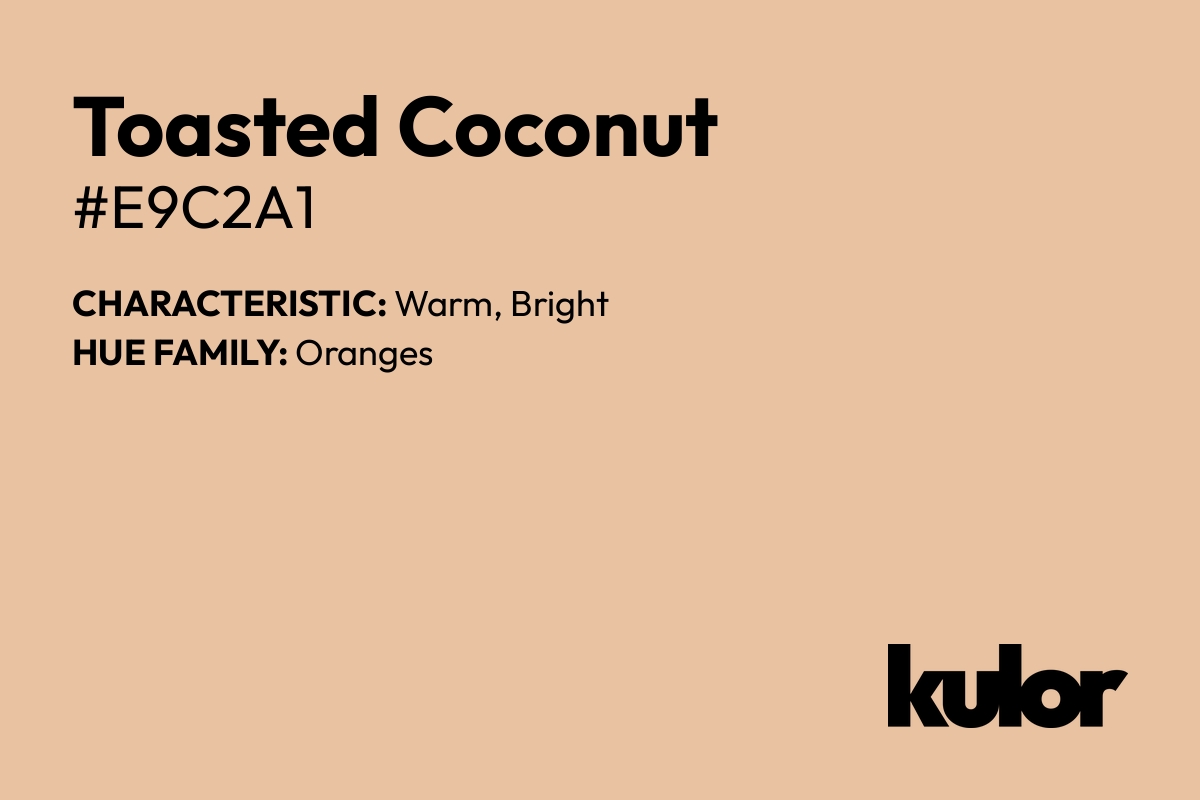 Toasted Coconut is a color with a HTML hex code of #e9c2a1.