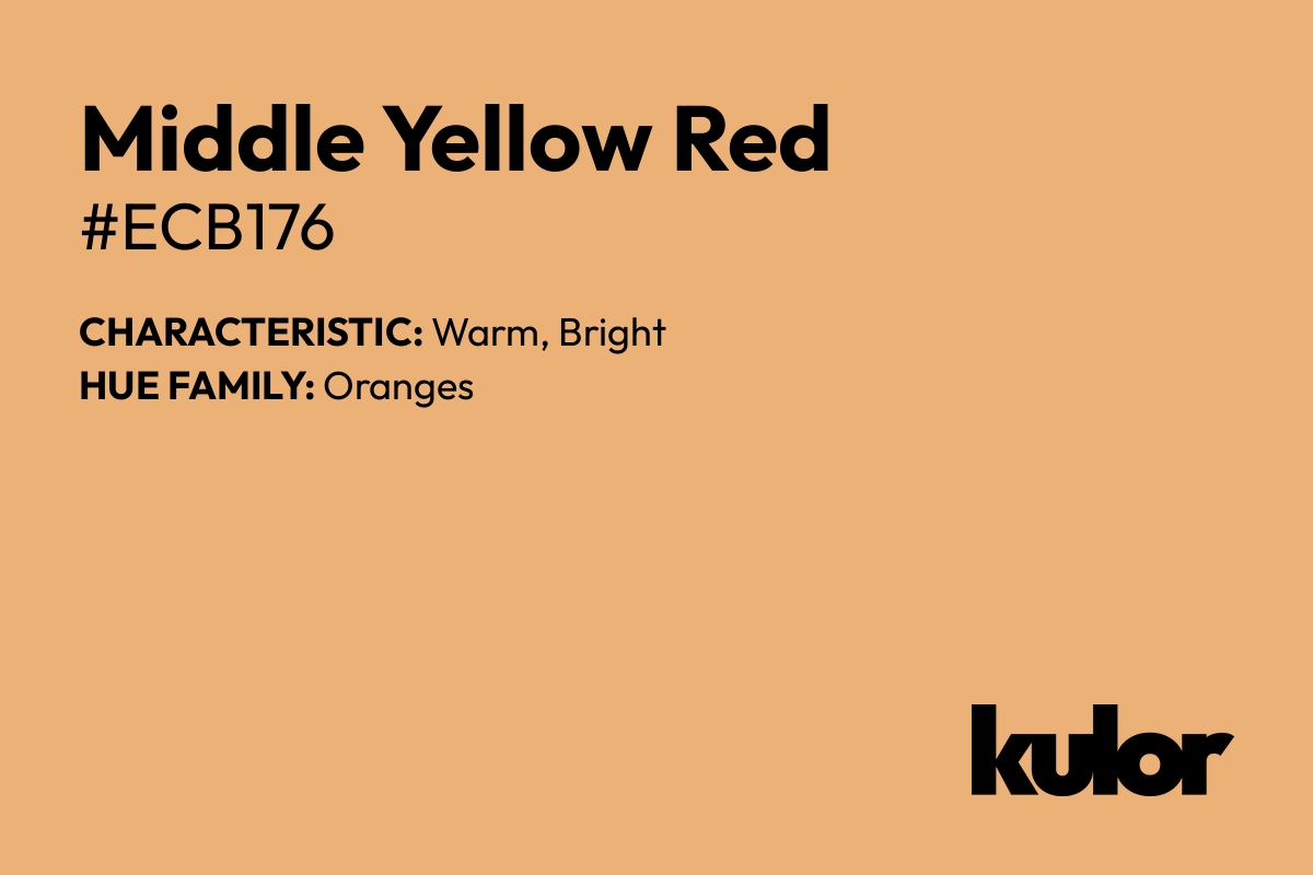 Middle Yellow Red is a color with a HTML hex code of #ecb176.