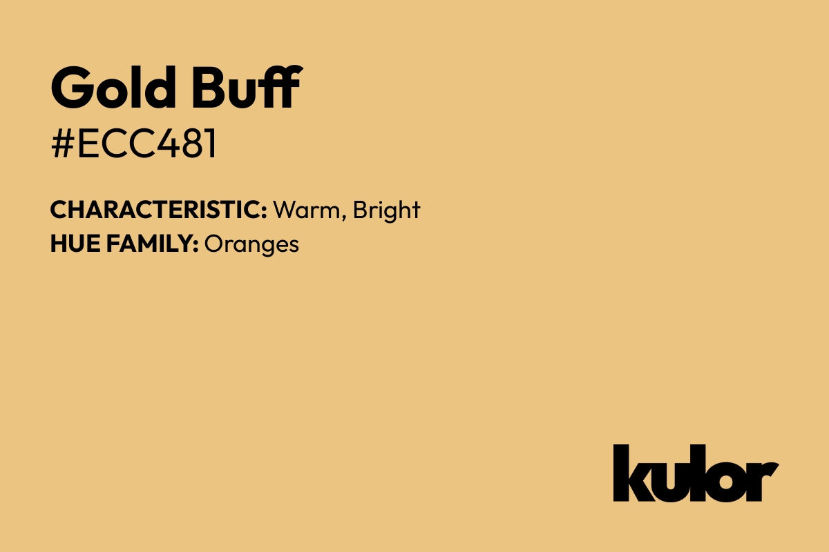 Gold Buff is a color with a HTML hex code of #ecc481.