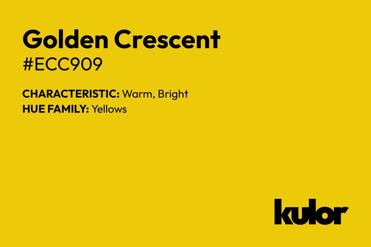 Golden Crescent is a color with a HTML hex code of #ecc909.