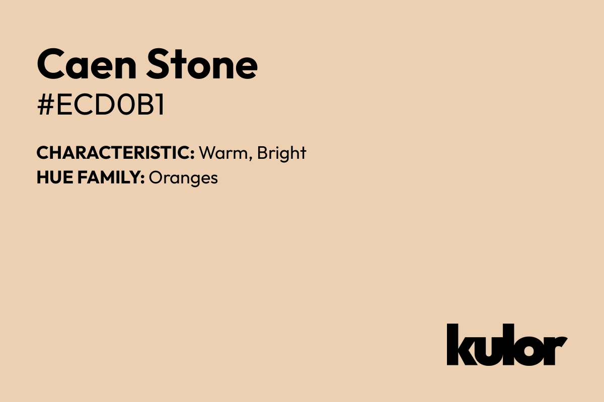 Caen Stone is a color with a HTML hex code of #ecd0b1.