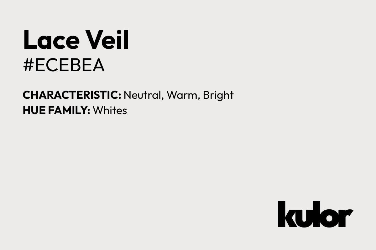 Lace Veil is a color with a HTML hex code of #ecebea.