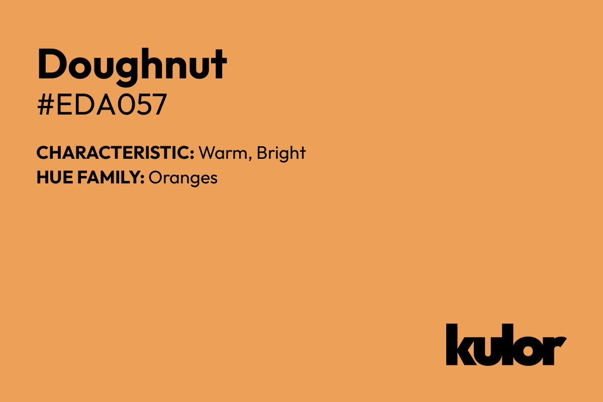 Doughnut is a color with a HTML hex code of #eda057.