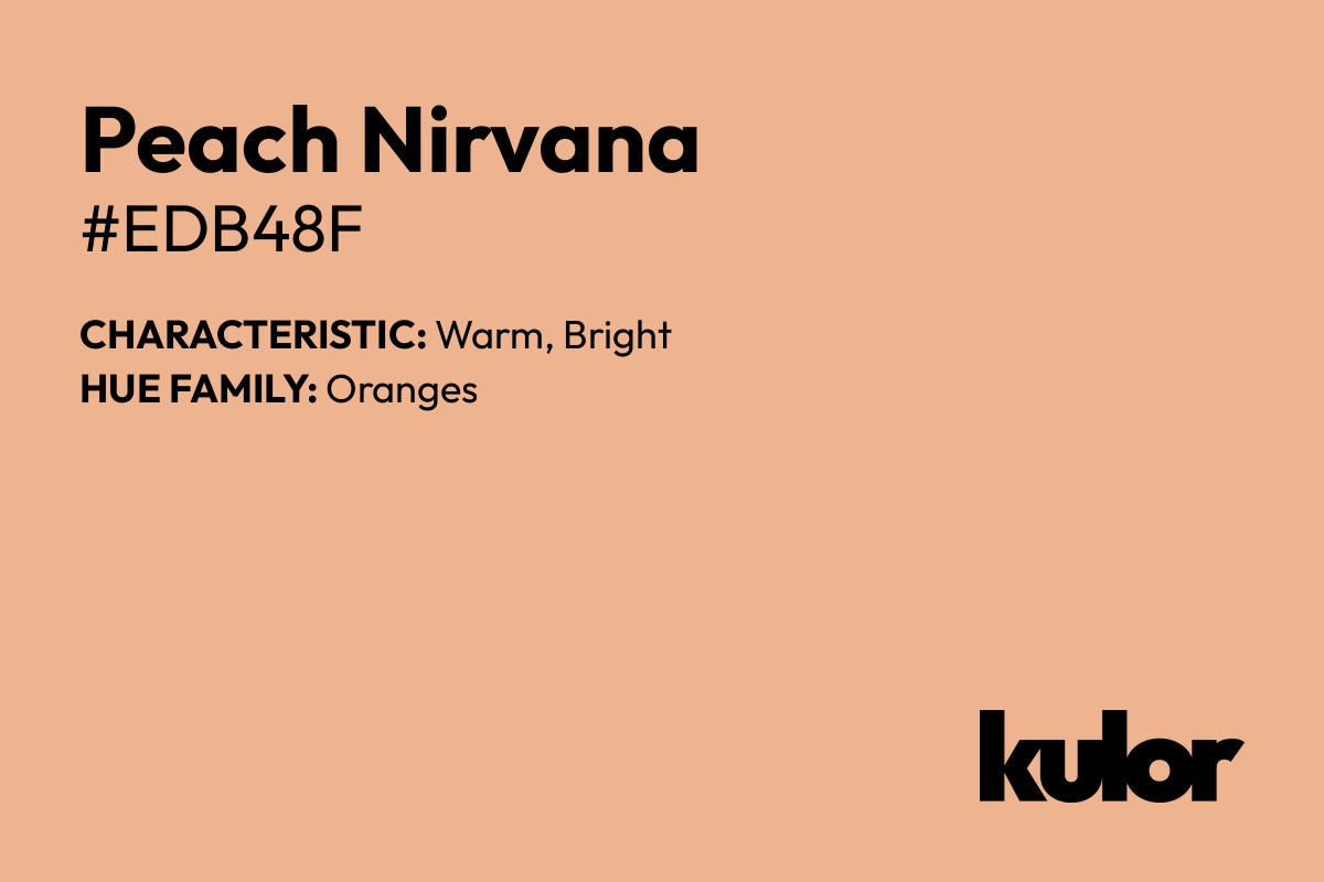 Peach Nirvana is a color with a HTML hex code of #edb48f.