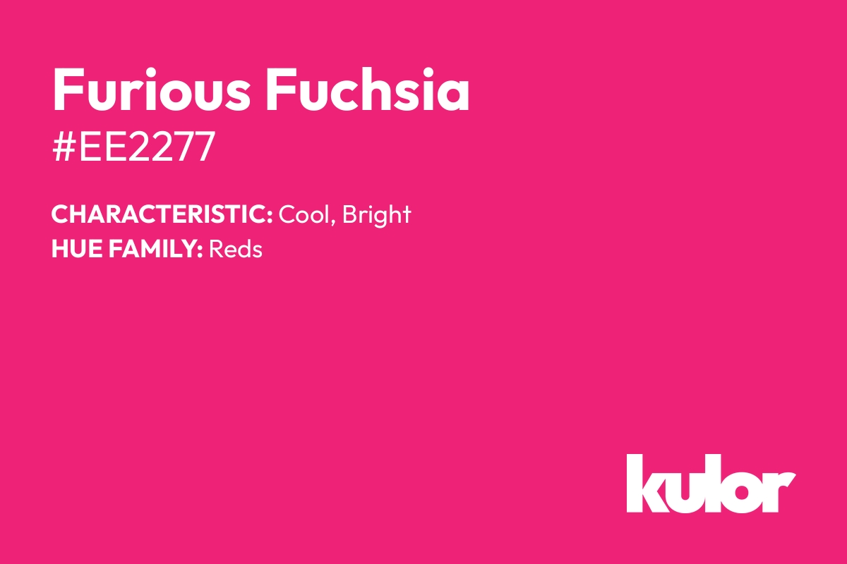 Furious Fuchsia is a color with a HTML hex code of #ee2277.