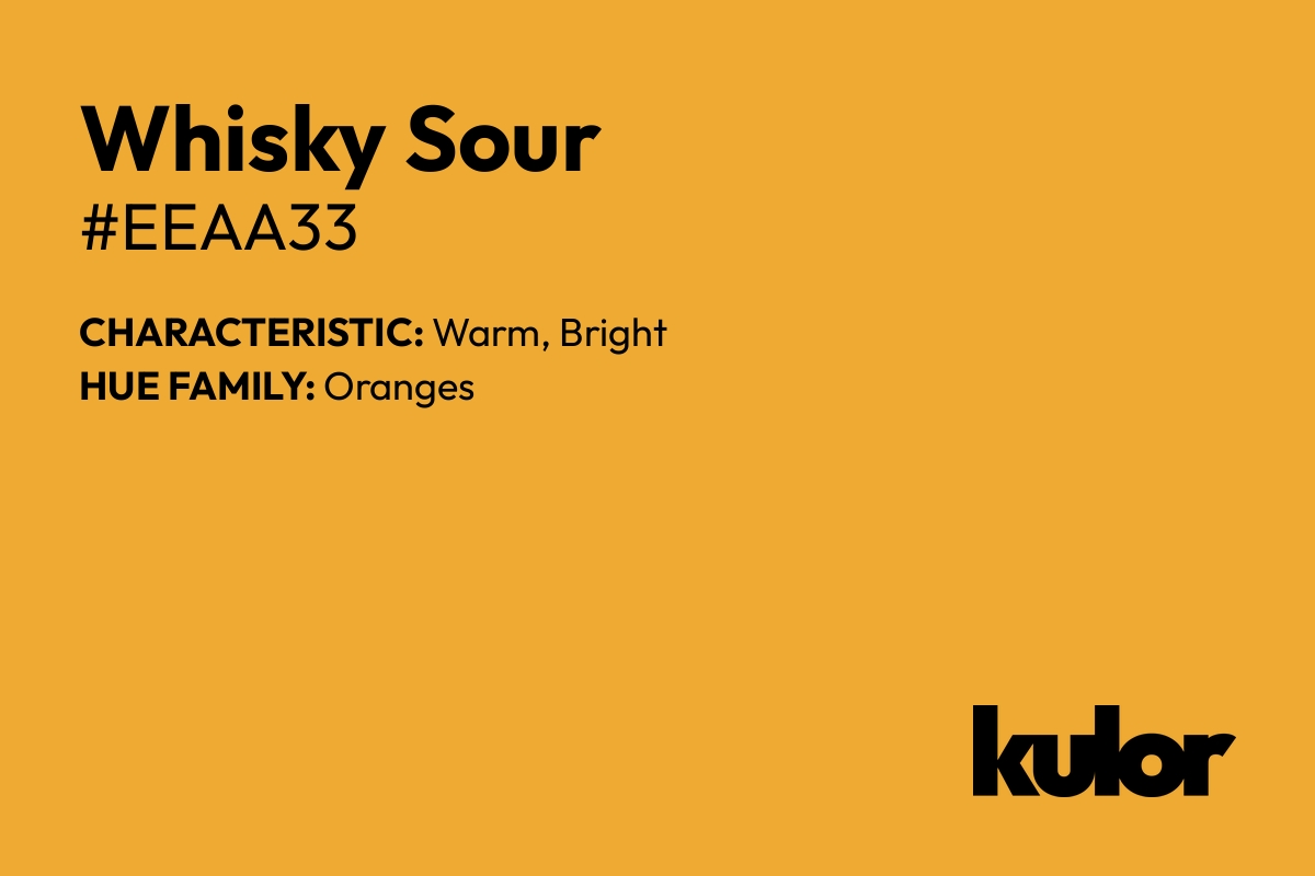 Whisky Sour is a color with a HTML hex code of #eeaa33.