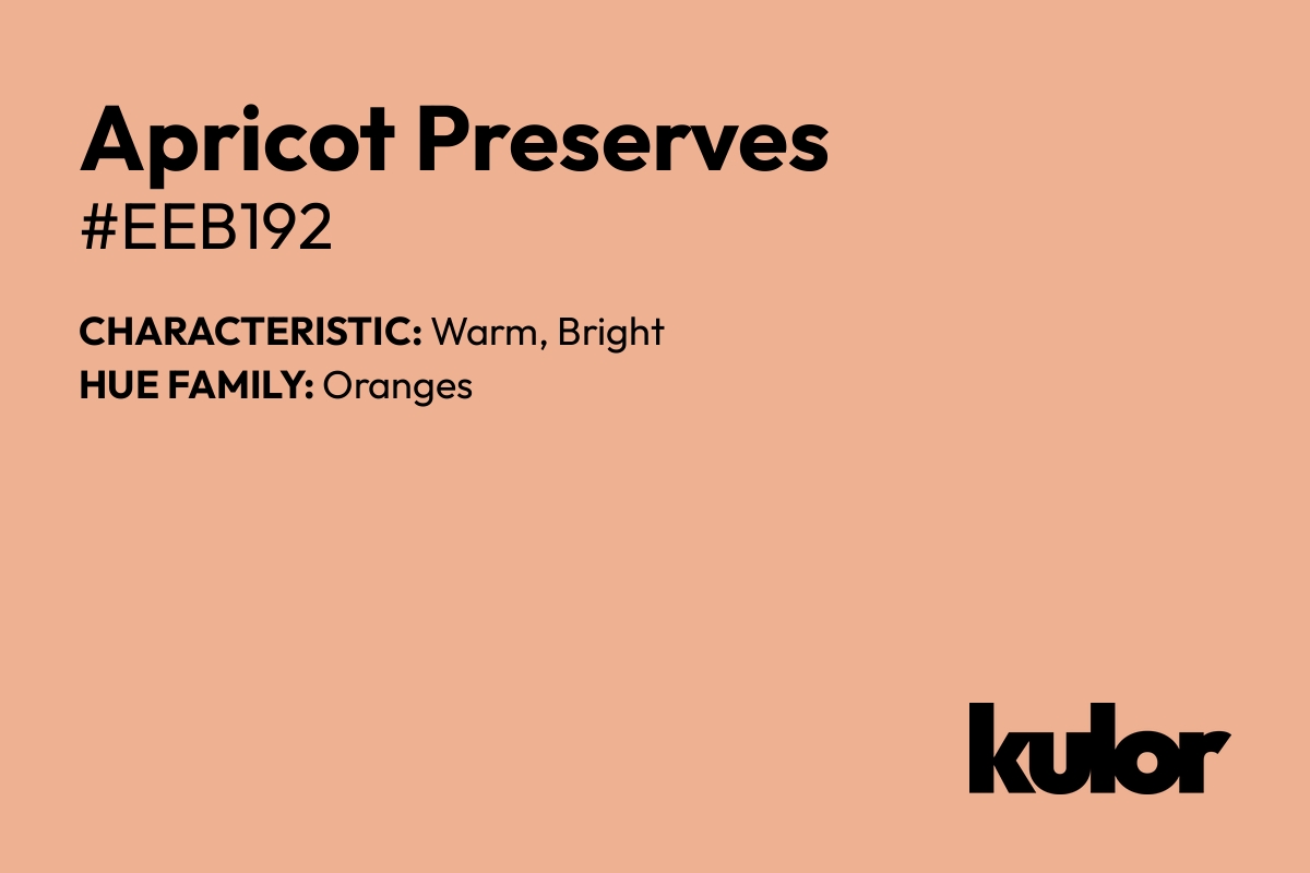 Apricot Preserves is a color with a HTML hex code of #eeb192.