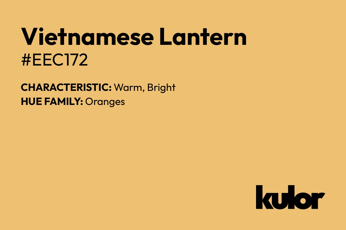 Vietnamese Lantern is a color with a HTML hex code of #eec172.