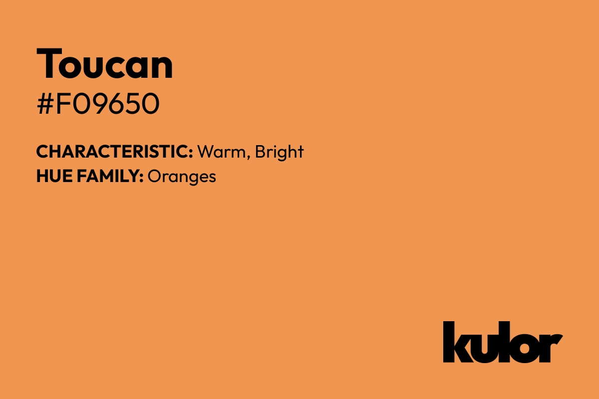 Toucan is a color with a HTML hex code of #f09650.