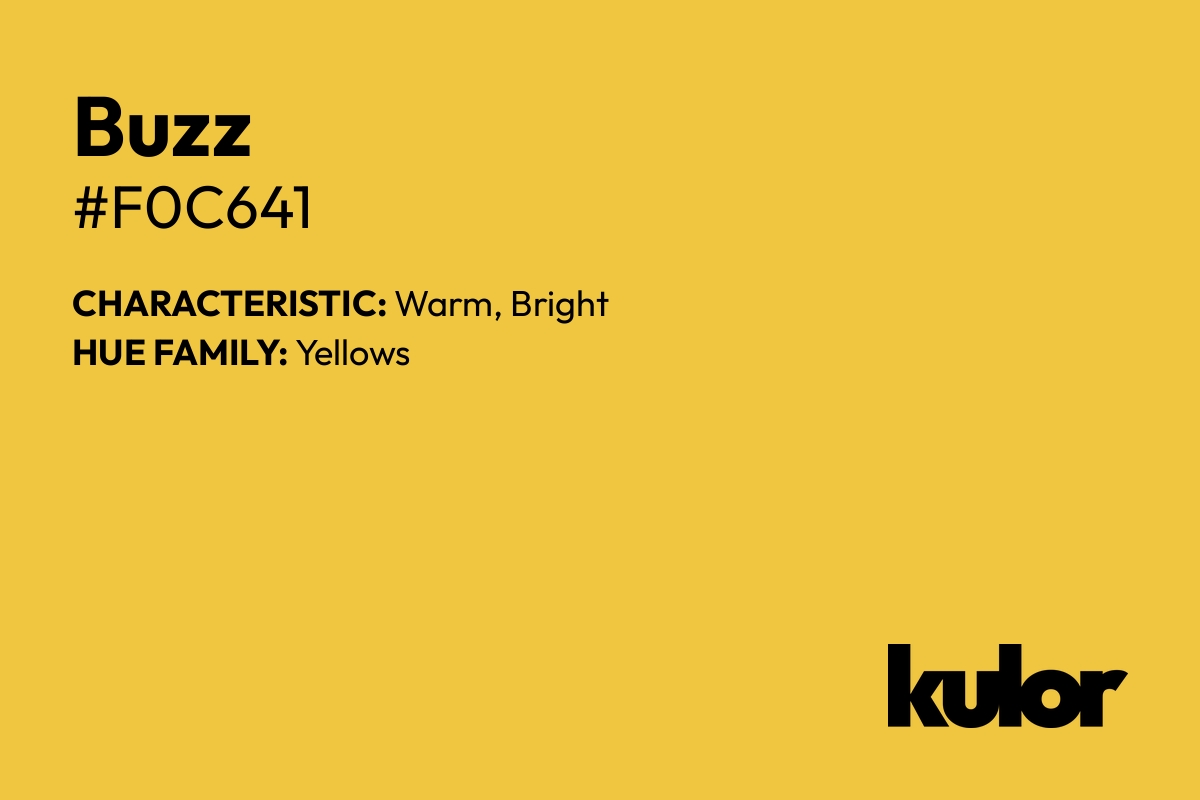 Buzz is a color with a HTML hex code of #f0c641.