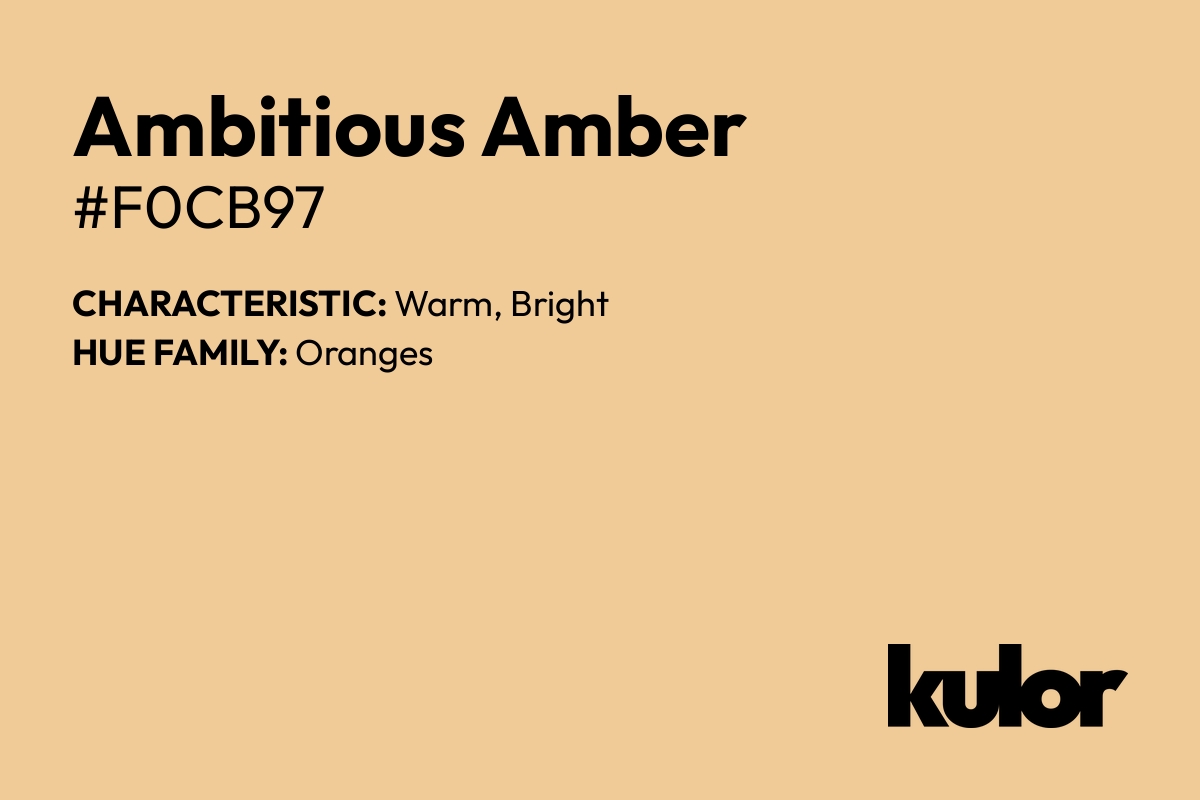 Ambitious Amber is a color with a HTML hex code of #f0cb97.