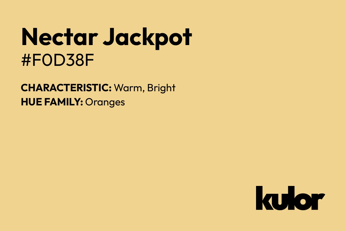 Nectar Jackpot is a color with a HTML hex code of #f0d38f.