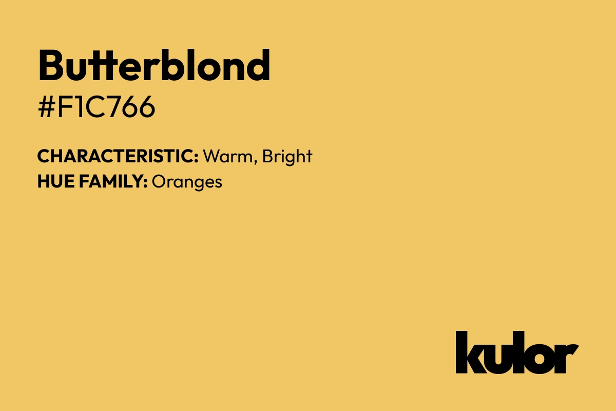 Butterblond is a color with a HTML hex code of #f1c766.