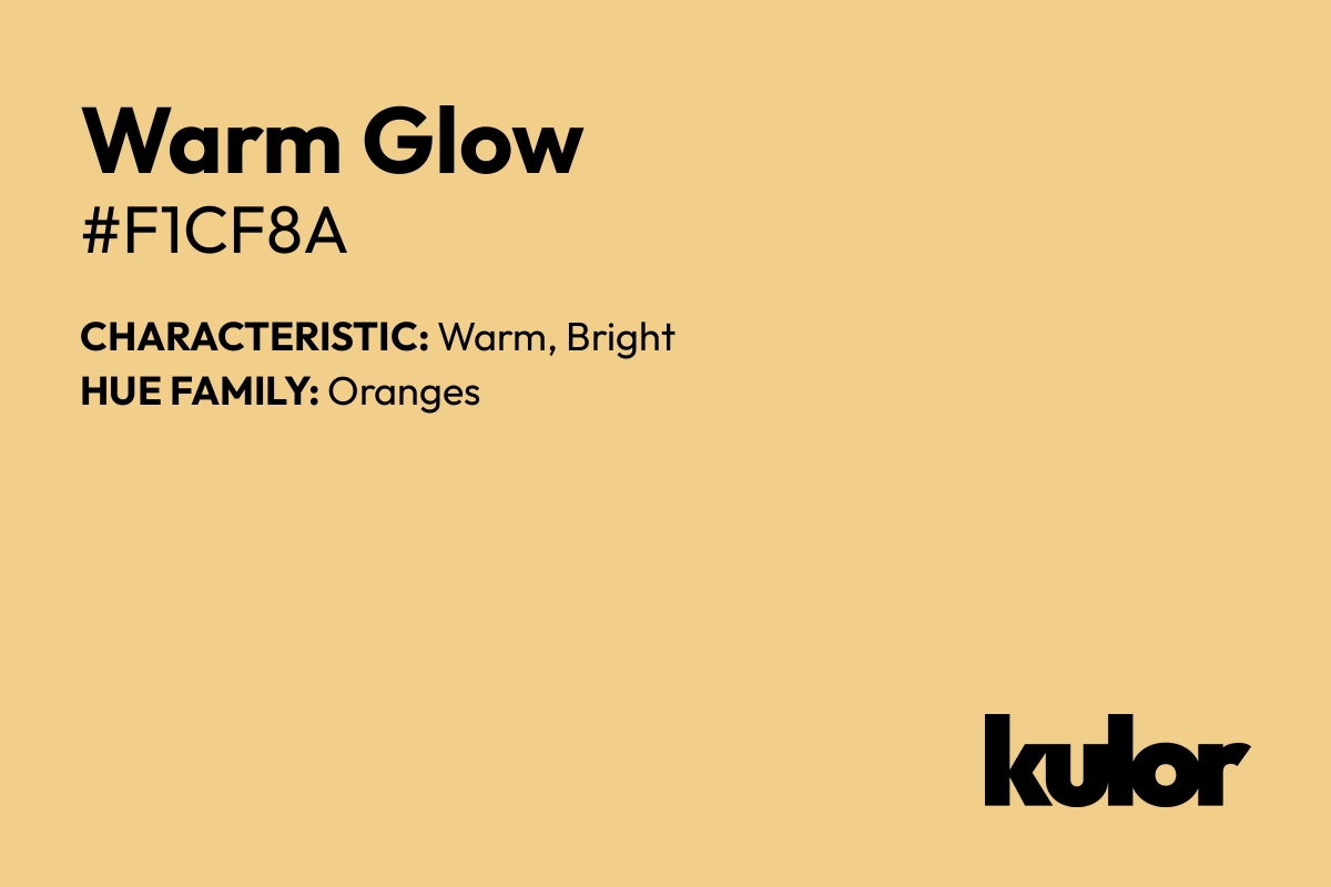 Warm Glow is a color with a HTML hex code of #f1cf8a.