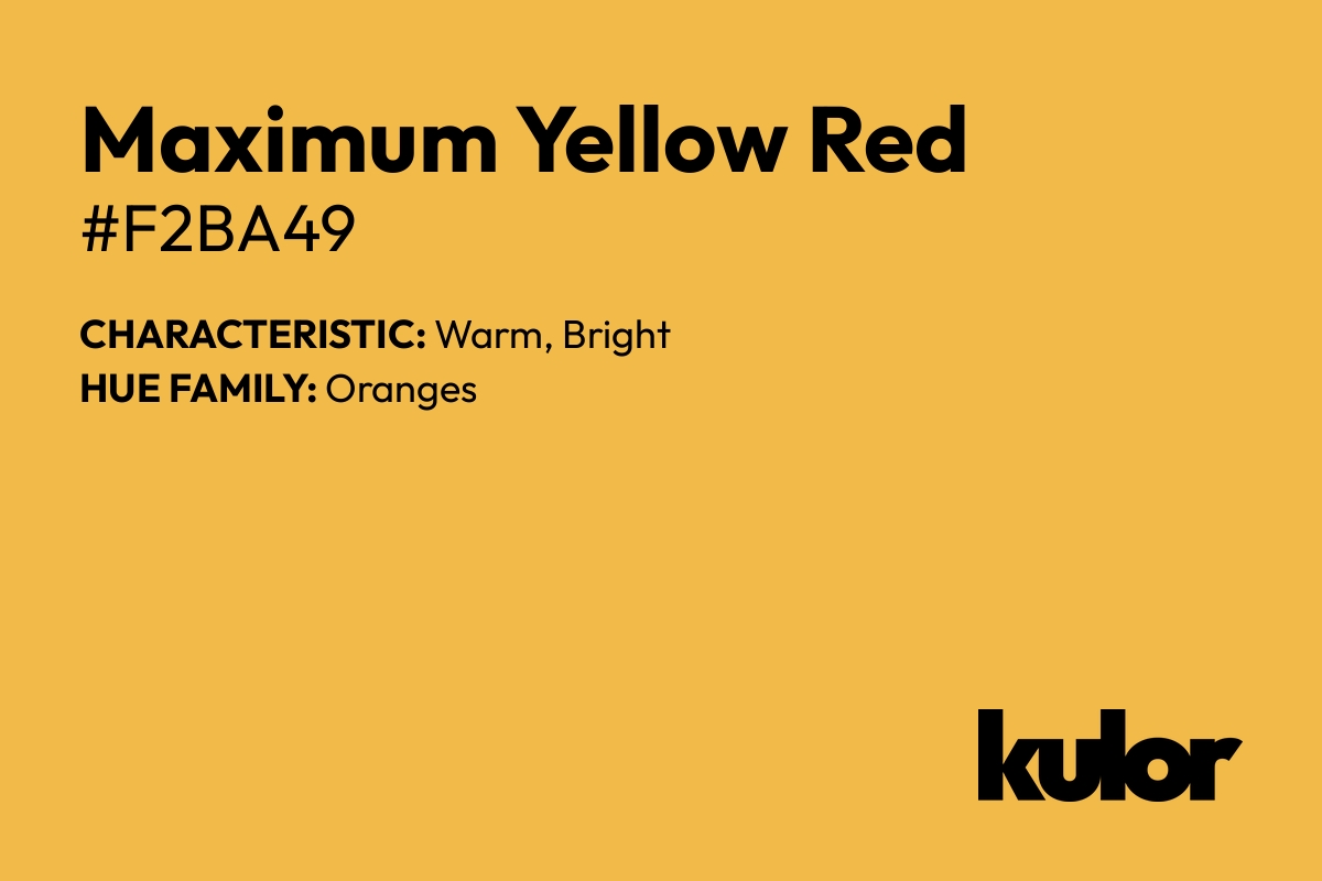 Maximum Yellow Red is a color with a HTML hex code of #f2ba49.