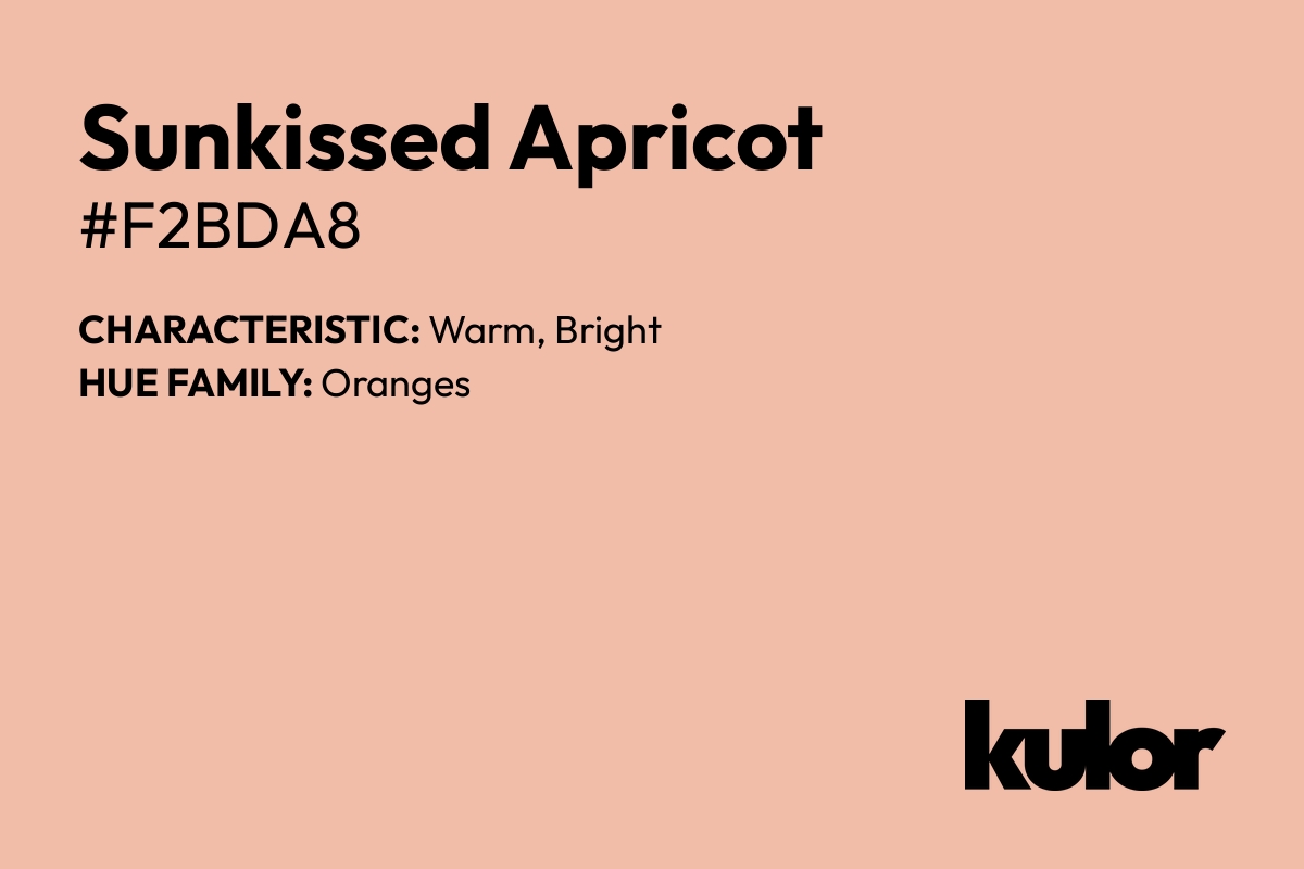 Sunkissed Apricot is a color with a HTML hex code of #f2bda8.