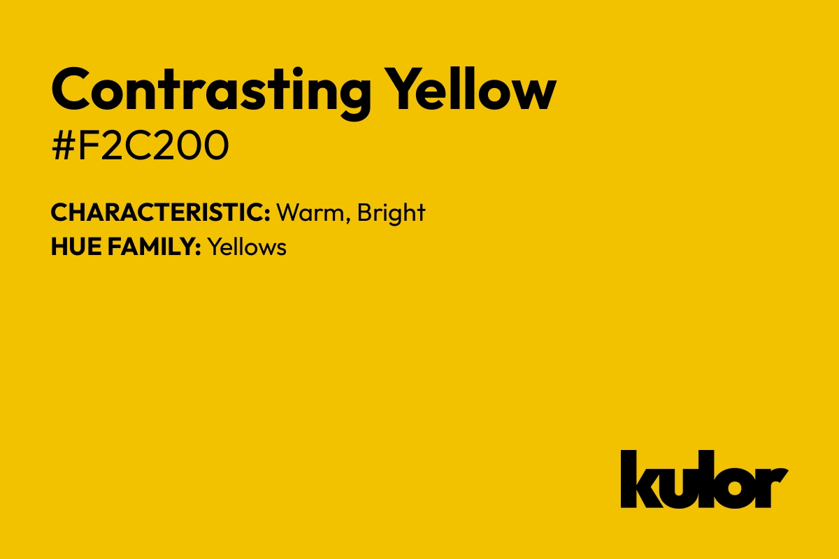 Contrasting Yellow is a color with a HTML hex code of #f2c200.