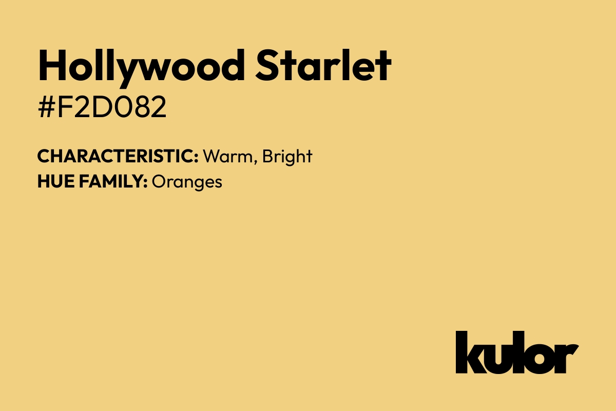 Hollywood Starlet is a color with a HTML hex code of #f2d082.