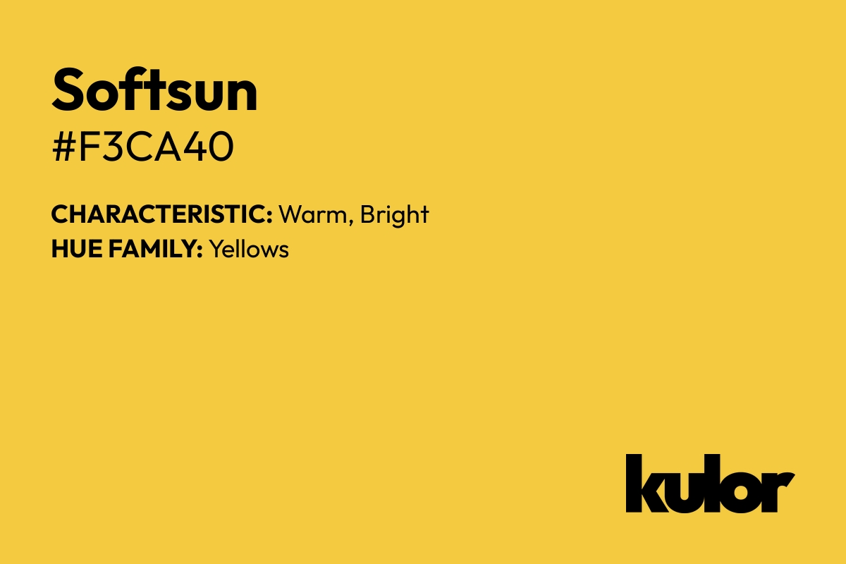 Softsun is a color with a HTML hex code of #f3ca40.