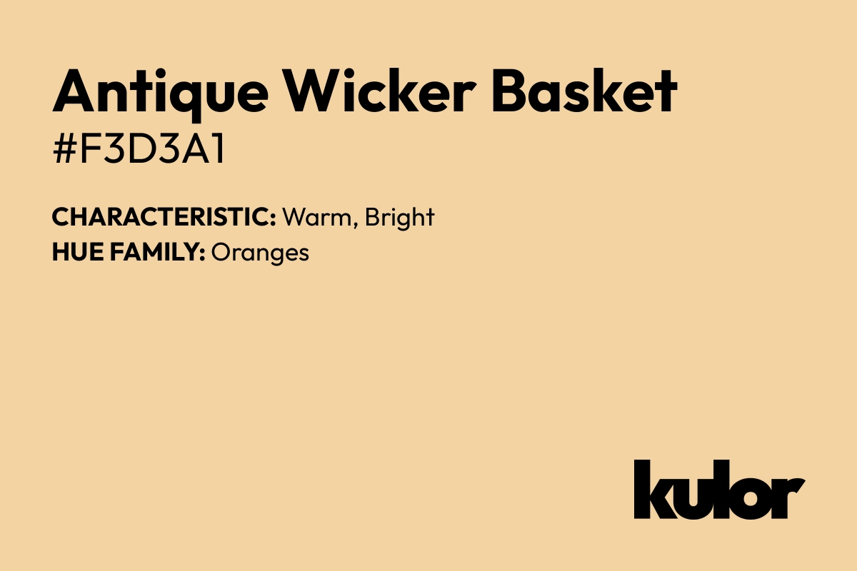 Antique Wicker Basket is a color with a HTML hex code of #f3d3a1.