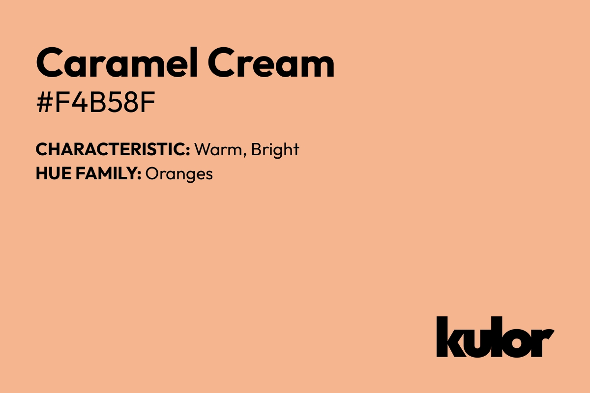 Caramel Cream is a color with a HTML hex code of #f4b58f.