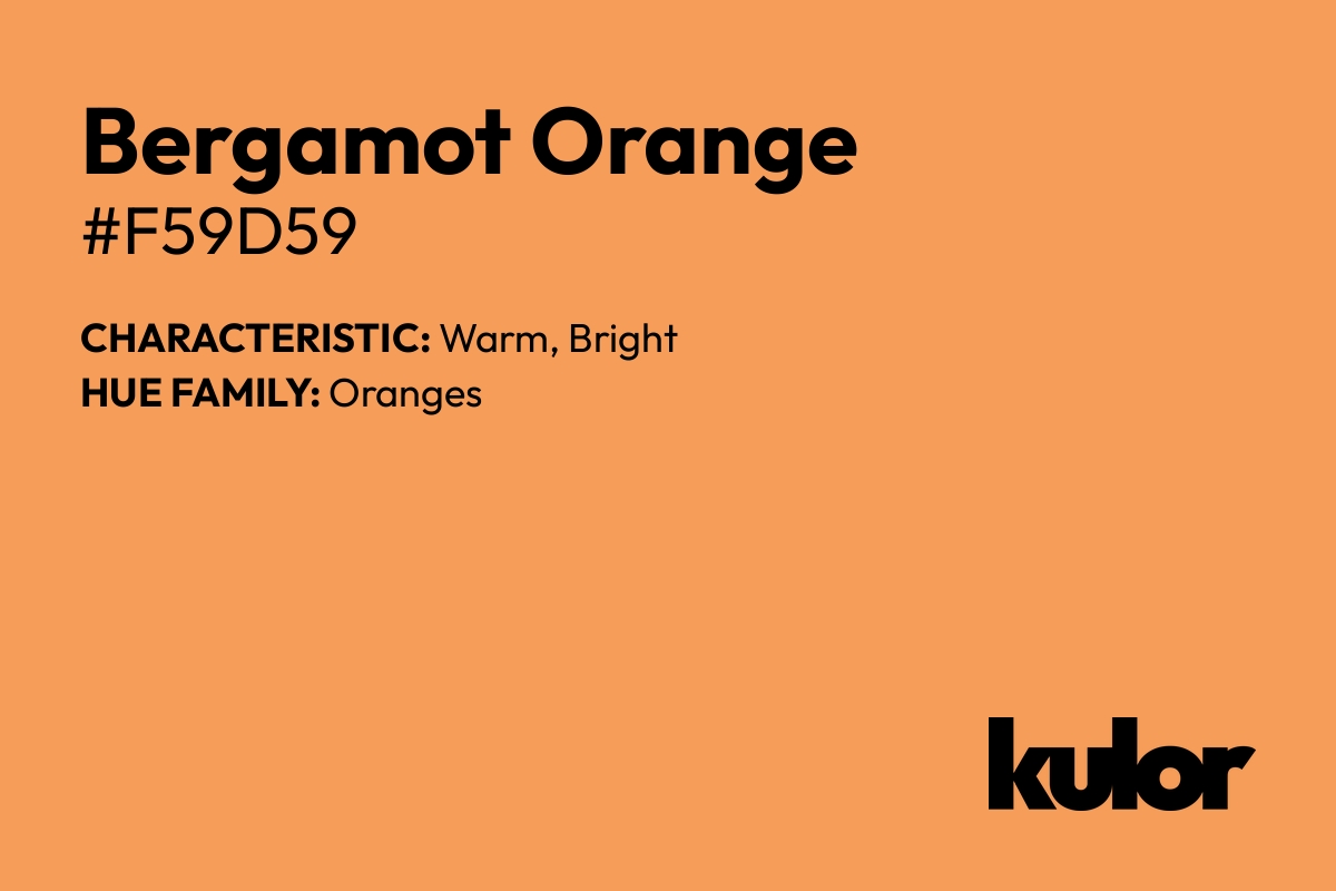 Bergamot Orange is a color with a HTML hex code of #f59d59.