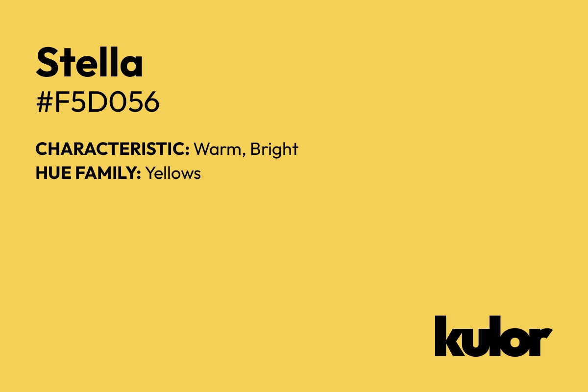 Stella is a color with a HTML hex code of #f5d056.