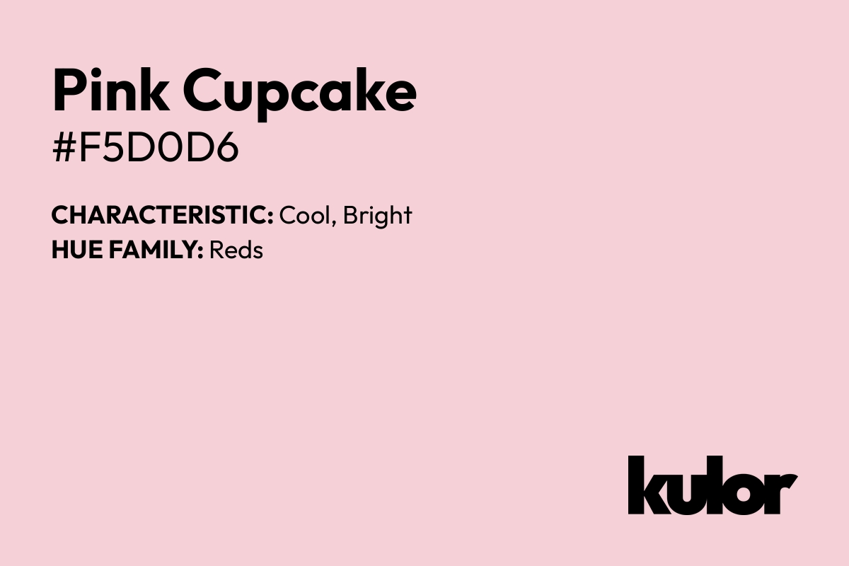 Pink Cupcake is a color with a HTML hex code of #f5d0d6.