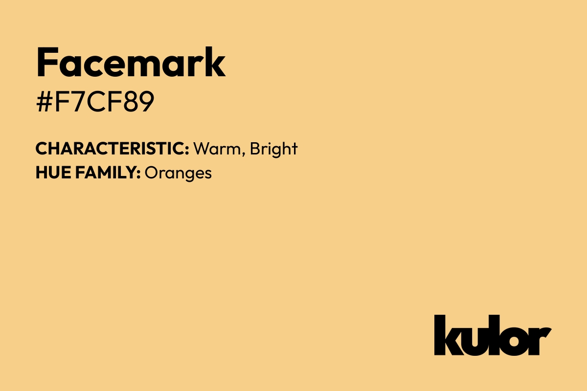 Facemark is a color with a HTML hex code of #f7cf89.