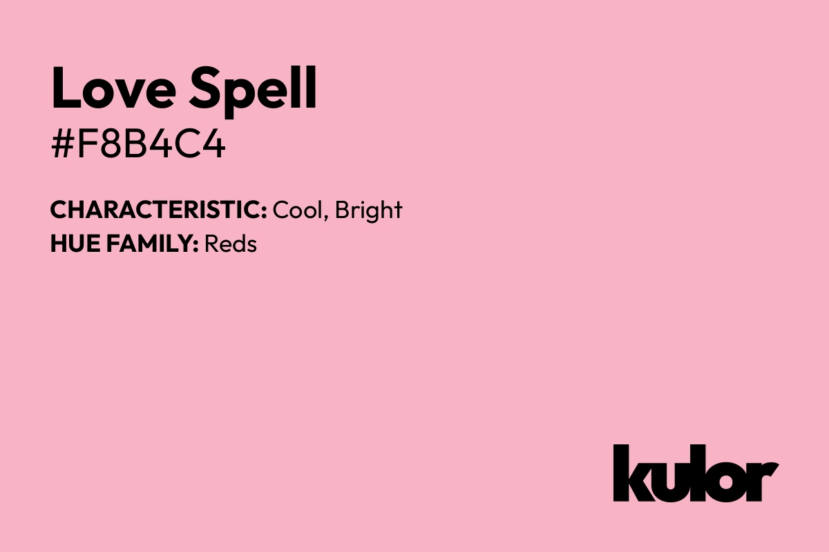 Love Spell is a color with a HTML hex code of #f8b4c4.