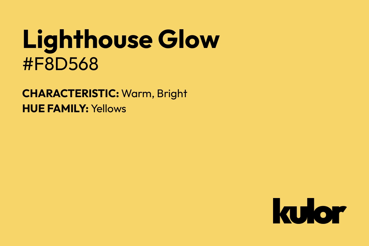 Lighthouse Glow is a color with a HTML hex code of #f8d568.