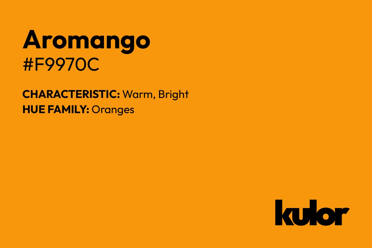 Aromango is a color with a HTML hex code of #f9970c.