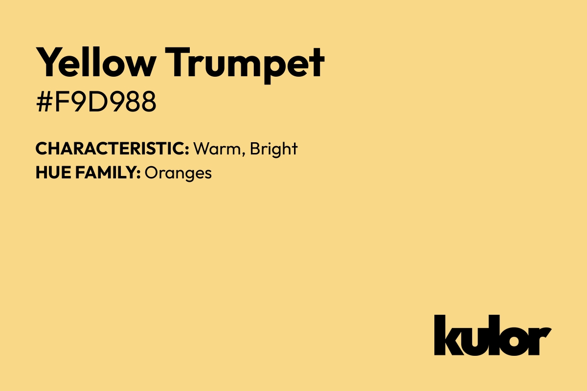 Yellow Trumpet is a color with a HTML hex code of #f9d988.