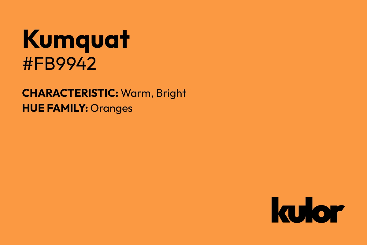 Kumquat is a color with a HTML hex code of #fb9942.