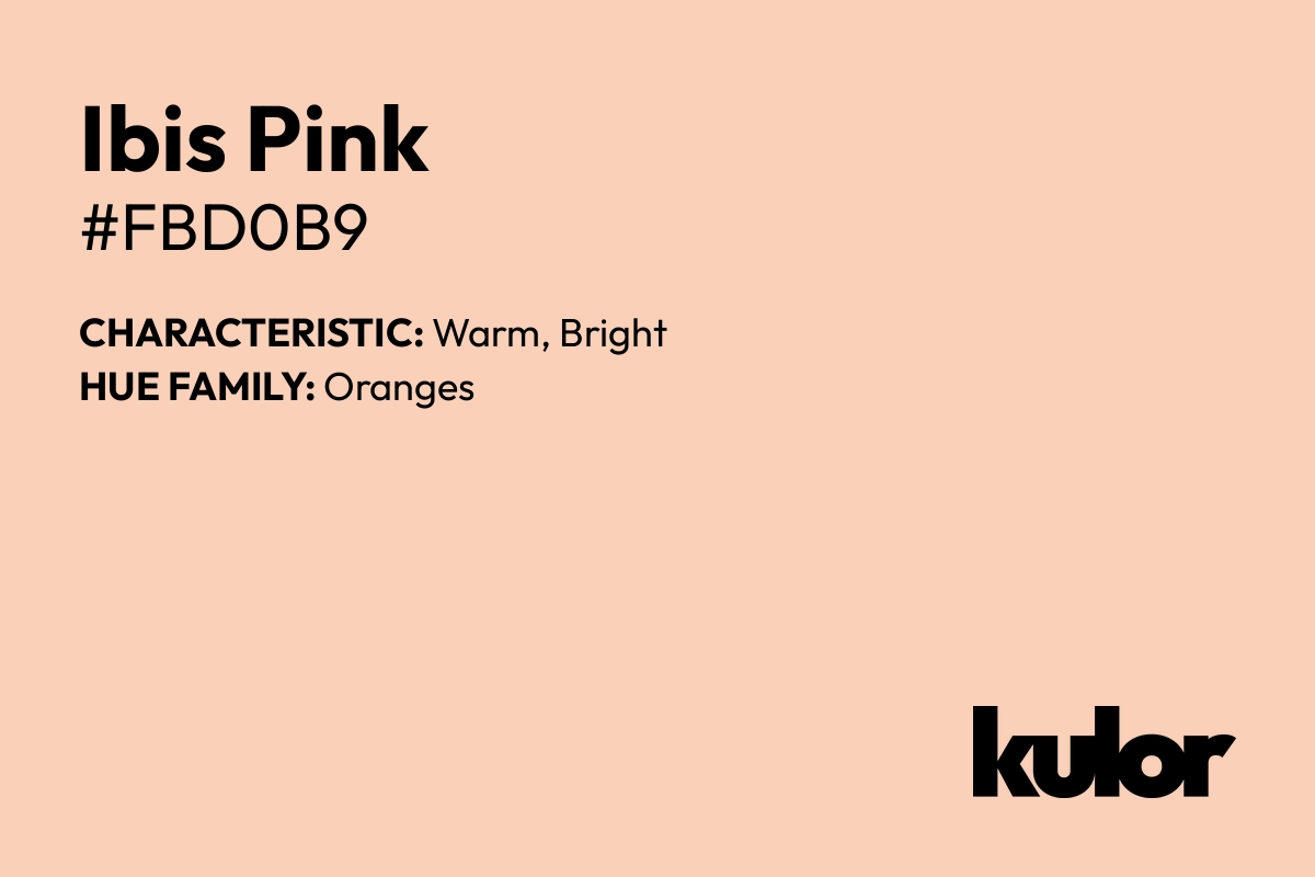 Ibis Pink is a color with a HTML hex code of #fbd0b9.