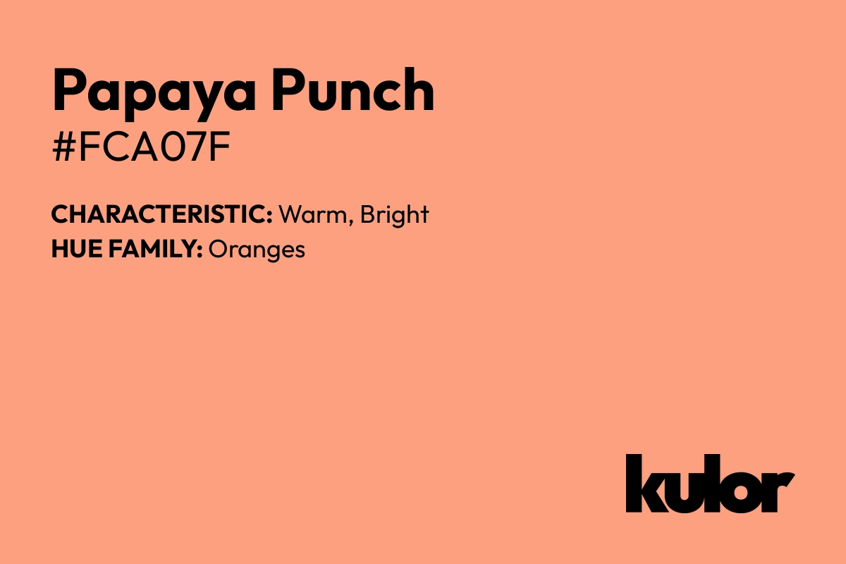 Papaya Punch is a color with a HTML hex code of #fca07f.