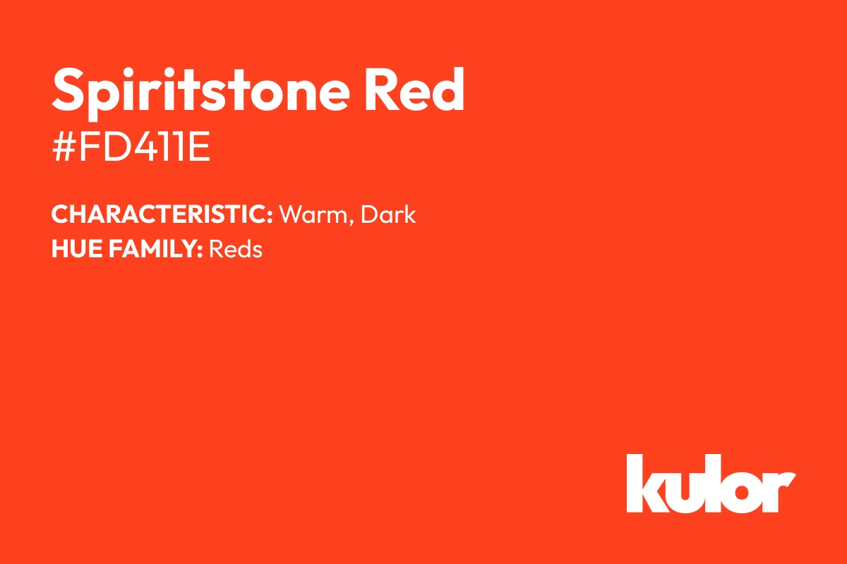 Spiritstone Red is a color with a HTML hex code of #fd411e.