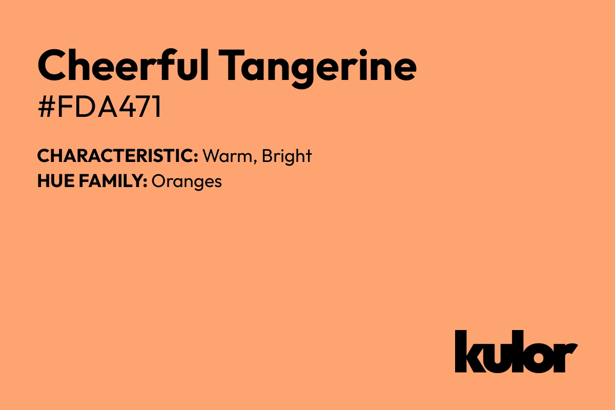 Cheerful Tangerine is a color with a HTML hex code of #fda471.