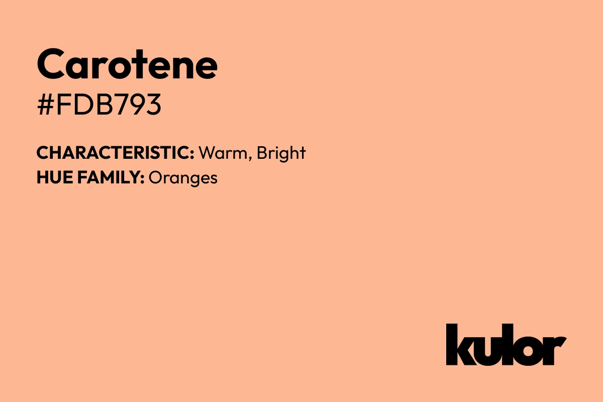 Carotene is a color with a HTML hex code of #fdb793.