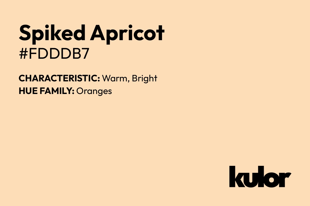 Spiked Apricot is a color with a HTML hex code of #fdddb7.