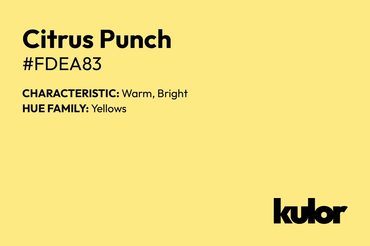 Citrus Punch is a color with a HTML hex code of #fdea83.