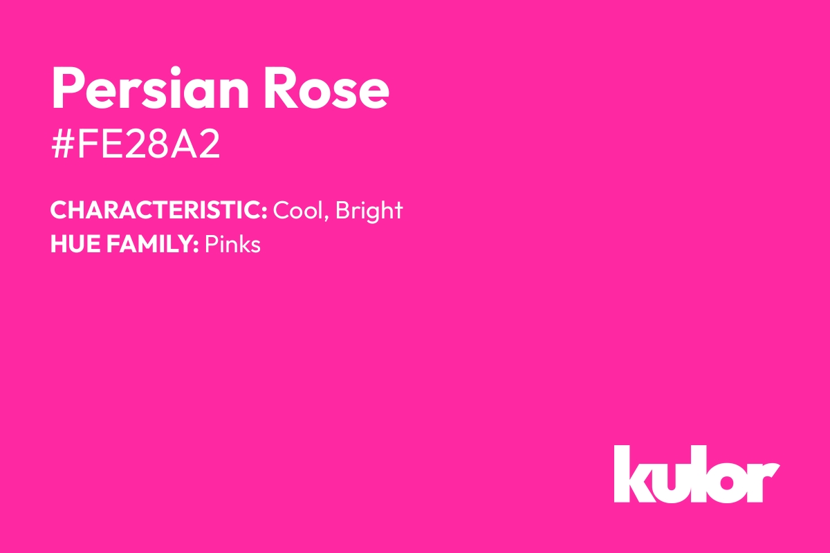 Persian Rose is a color with a HTML hex code of #fe28a2.